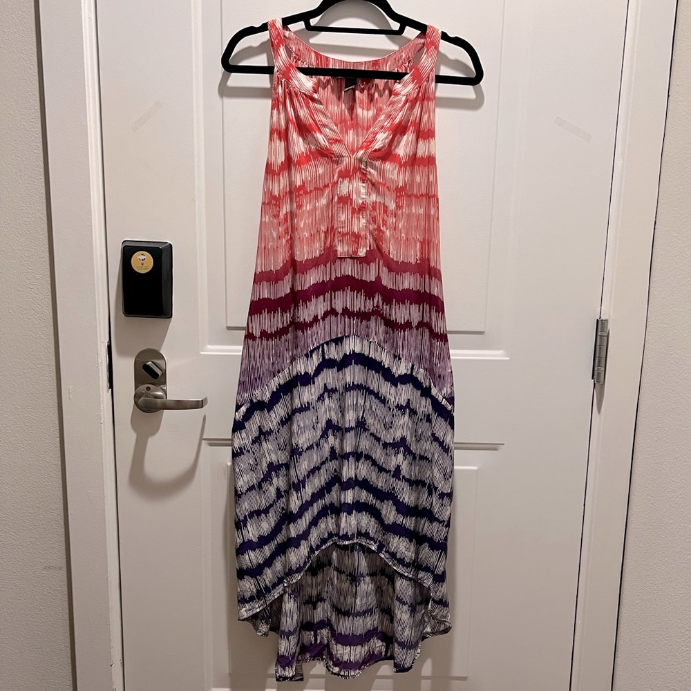 Colorful High-Low Resort Dress